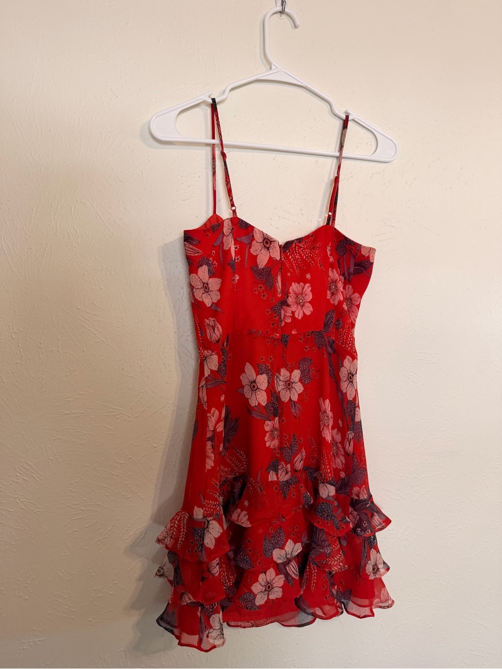 Aritzia Bardot Floral Red Dress size 4 XS - Picture 6 of 6